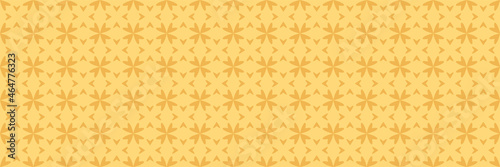 Background pattern with simple ornaments on a yellow background. Seamless background for wallpaper, textures. Vector illustration.