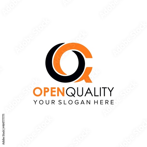 OQ OC letter logo design vector