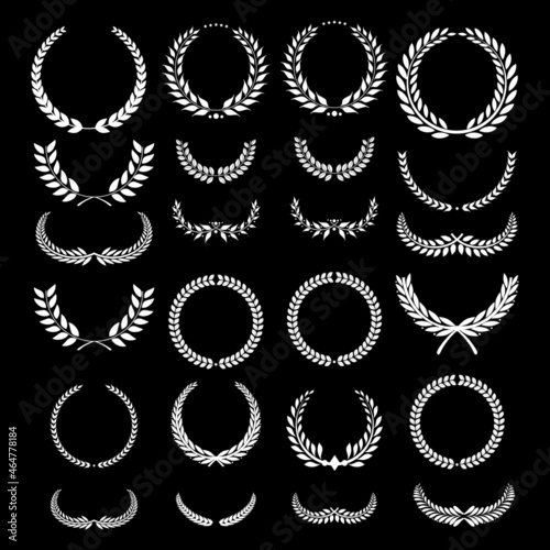 set of premium retro vintage badge ribbon logo design vector template