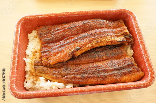 Japanese Food, Unajyu or Grilled Unagi Eel on Rice - 日本料理 うなぎ うな重 photo