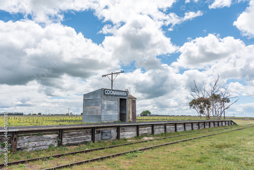 The old train station at Coonawarra, in the Limestone Coast wine region, South Australia
