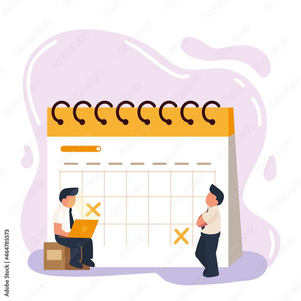 men adding event in the calendar men adding event in the calendar