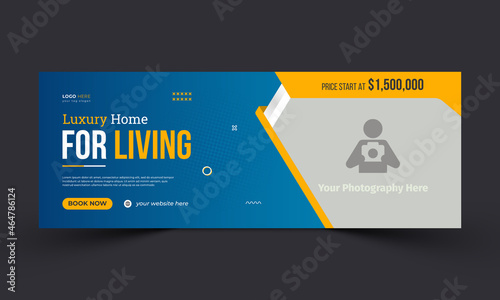 real estate social media facebook cover and web banner template
