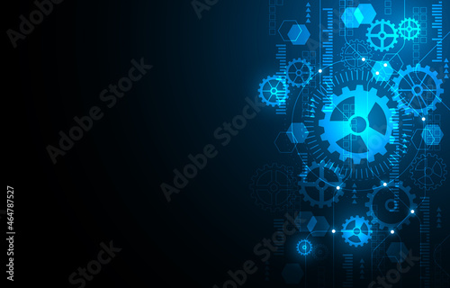 Abstract engineering machine background with technology circuit board texture. Electronic motherboard Communication and concept. EP.1