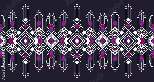Abstract Geometric Ethnic Seamless pattern design for background or wallpaper EP11