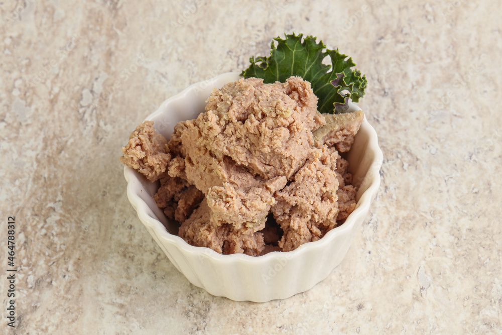 Liver pate in the bowl