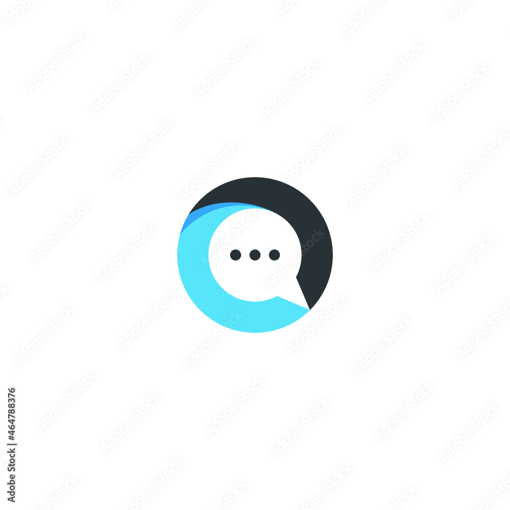 Letter O chat communication logo design template Letter O chat communication logo design template