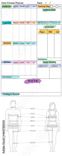 Color Keto Diet Planner With Fitness Planner  photo