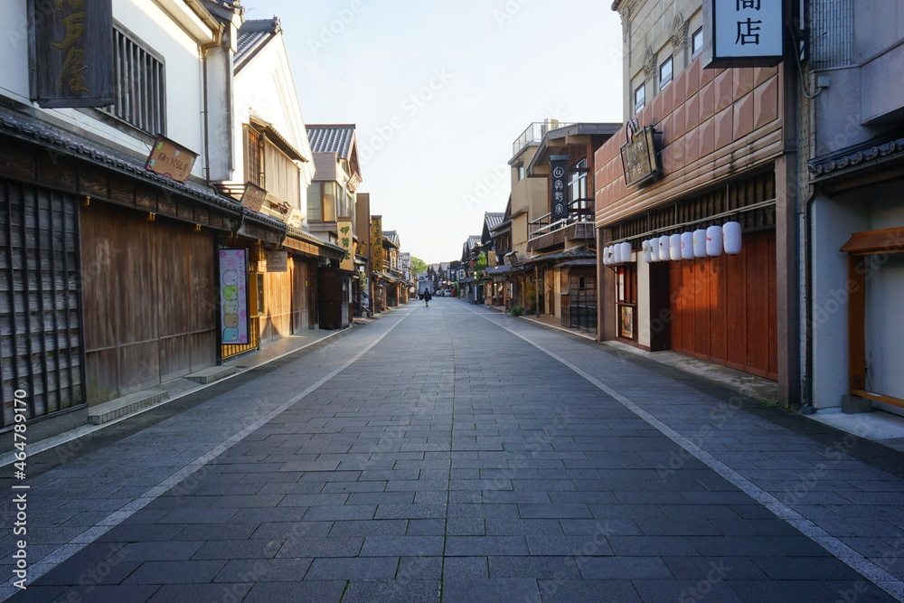 Oharai-machi shopping and eatery street, near the gate of Ise Jingu Shrine, in Mie, Japan - 三重 内宮前 おはらい町通り 旧参宮街道