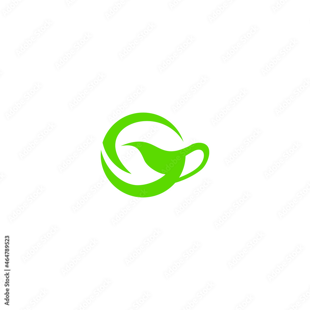 Fototapeta premium Cup natural drink logo design suitable for drink shop, cafes, food and beverage businesses