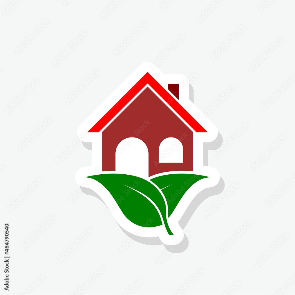 Green House logo sticker isolated on white background Green House logo sticker isolated on white background