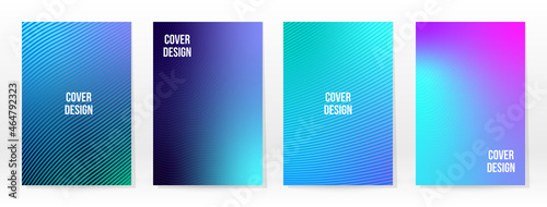 Minimal Poster. Pastel Soft. Blue Gradient Set.
