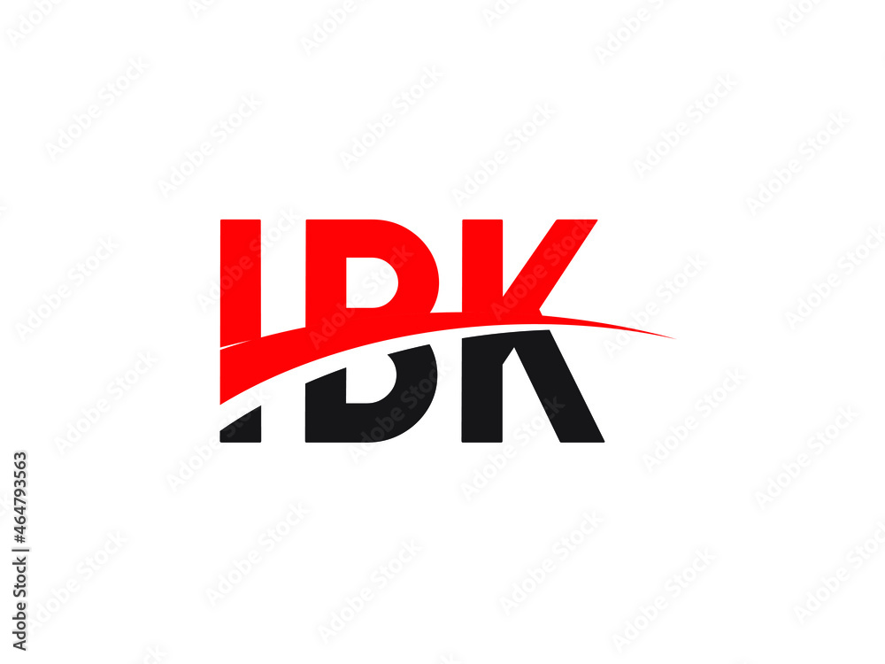 Fototapeta premium IBK Letter Initial Logo Design Vector Illustration