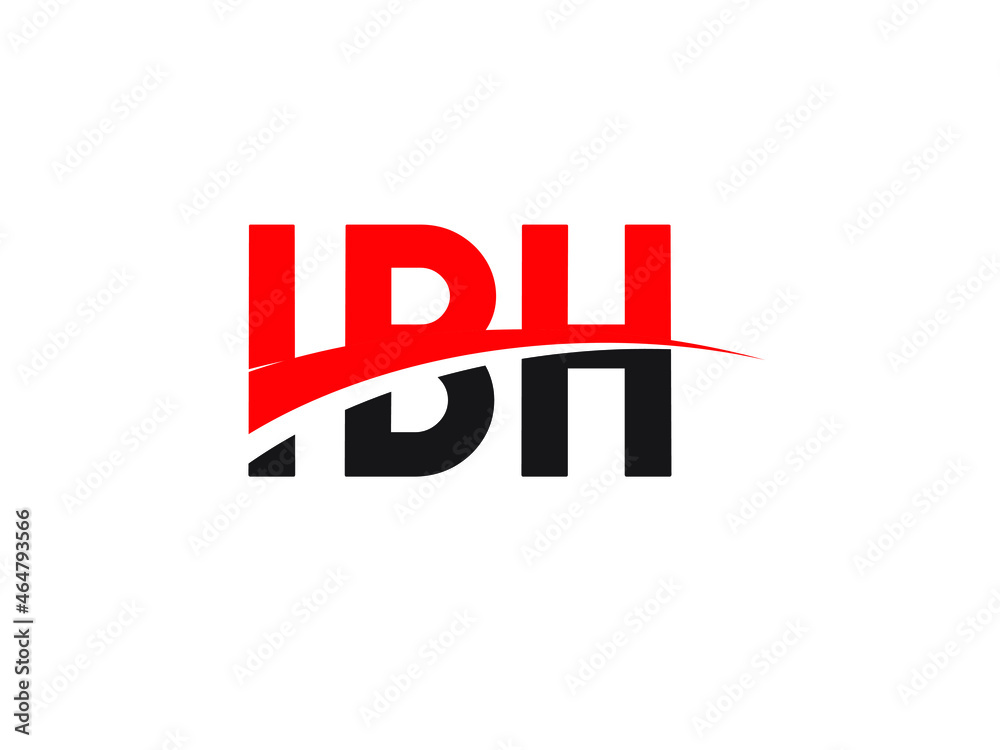 IBH Letter Initial Logo Design Vector Illustration