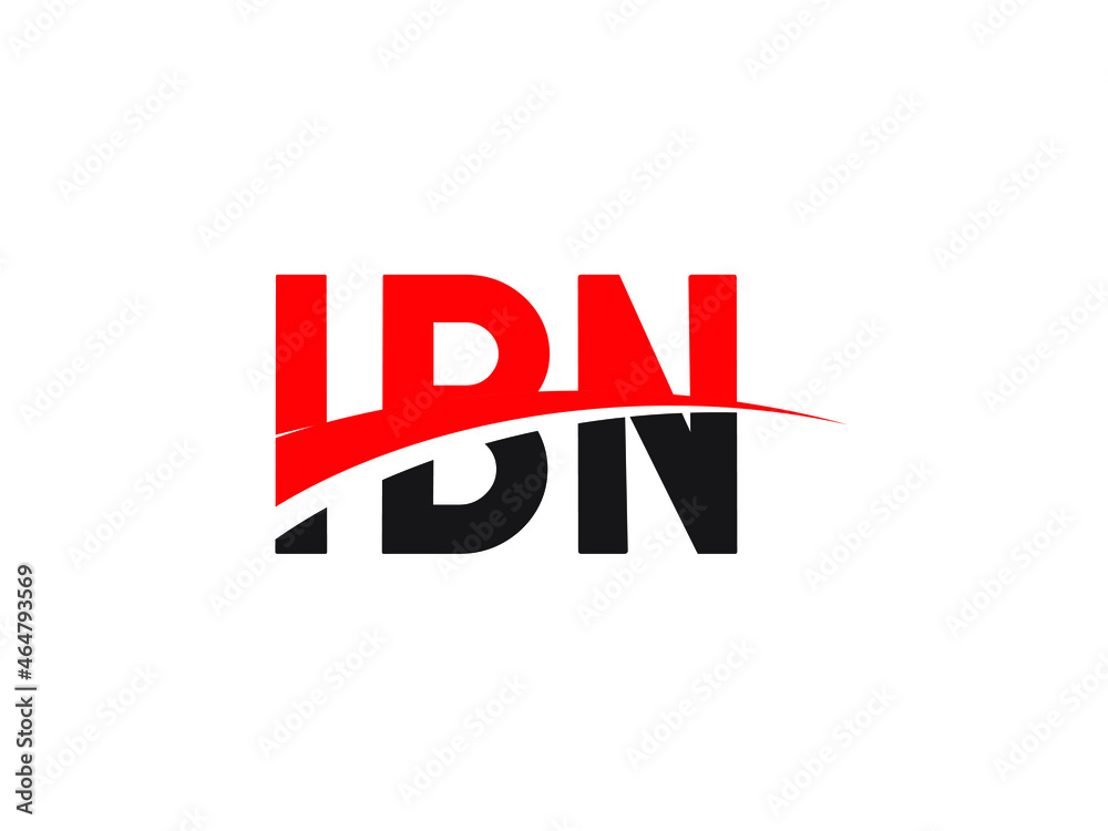 IBN Letter Initial Logo Design Vector Illustration