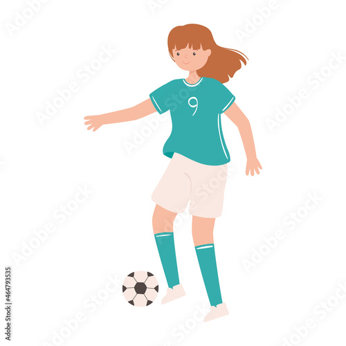 soccer girl with ball