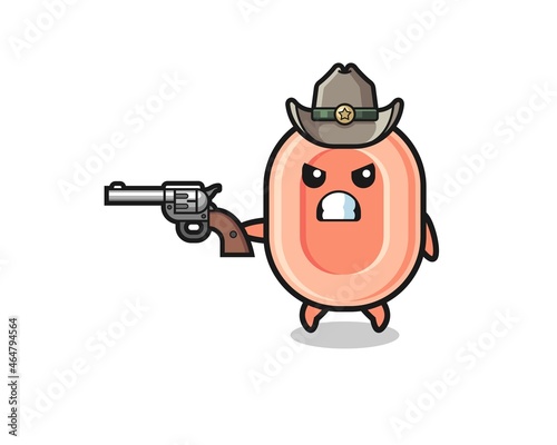the soap cowboy shooting with a gun