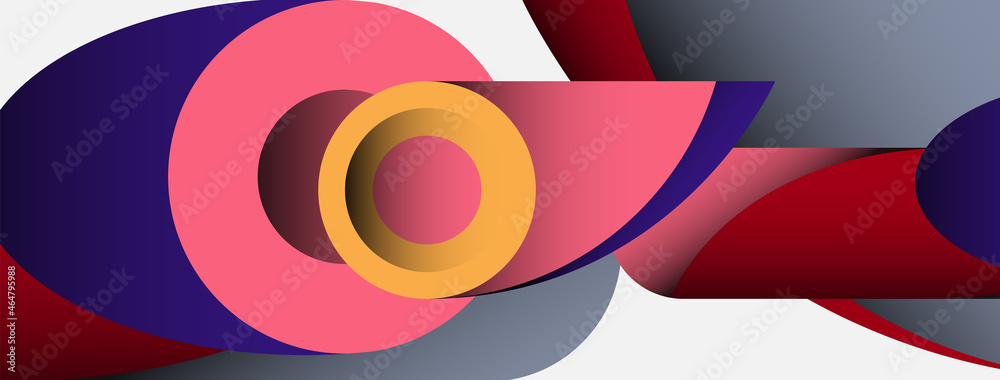 Abstract background. Minimal geometric circles and round style shapes with deep shadow effects. Trendy technology business template for wallpaper banner or background Abstract background. Minimal geometric circles and round style shapes with deep shadow effects. Trendy technology business template for wallpaper banner or background