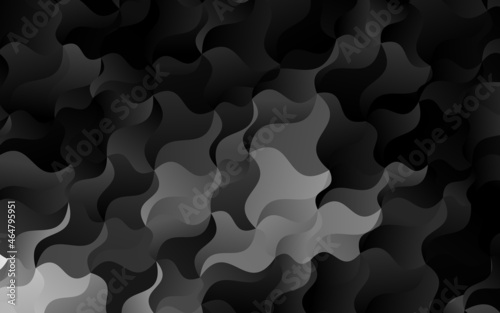 Dark Silver, Gray vector background with liquid shapes. © Dmitry