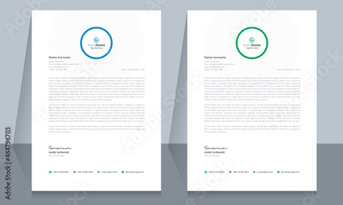 Letterhead format template, business style letterhead design template. Company letterhead template designs.