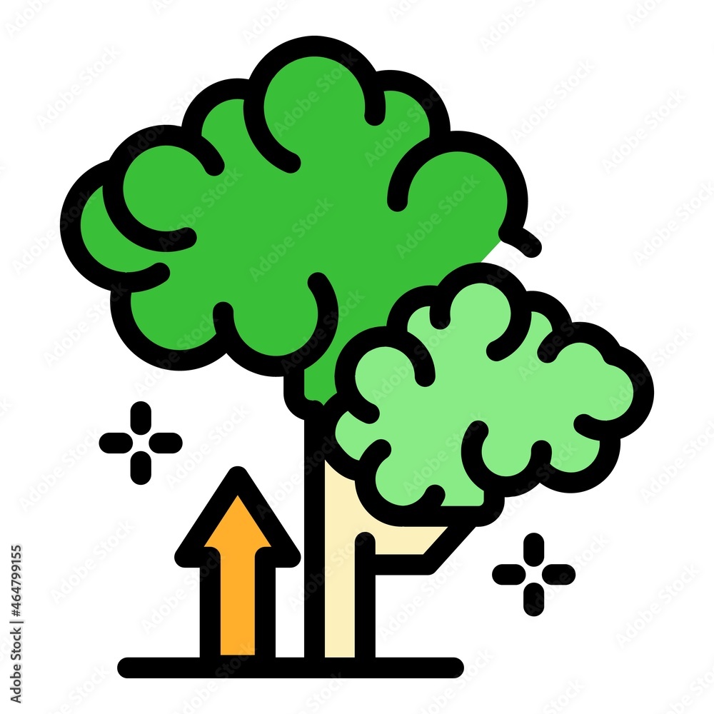 Brain development icon. Outline brain development vector icon color flat isolated Brain development icon. Outline brain development vector icon color flat isolated
