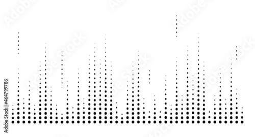 Abstract dotted equaliser. Vertical dots. Vector illustration of a graphic eq photo