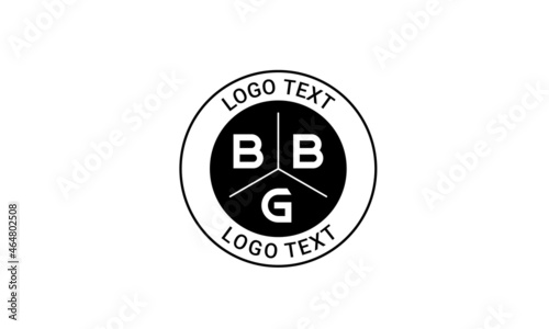  Vintage Retro BBG Letters Logo Vector Stamp