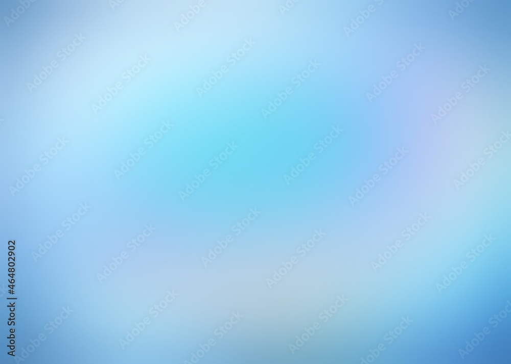 Light blue iridescent blur background. Fantasy clear sky abstract illustration.