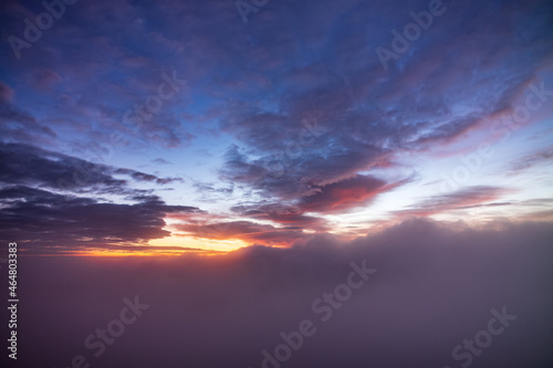 sunrise in the clouds