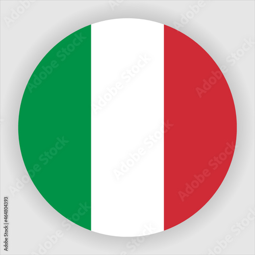 Italy Flat Rounded Country Flag button Icon