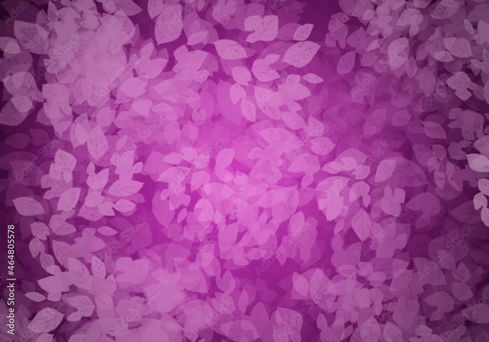Fondo rosa con silueta de hojas blancas.