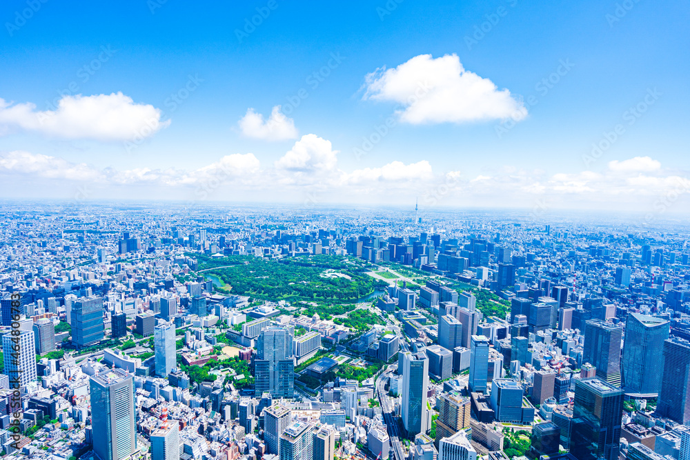 東京都心部 空撮写真