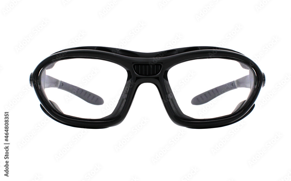 Glasses with black frames and clear lenses Glasses with black frames and clear lenses