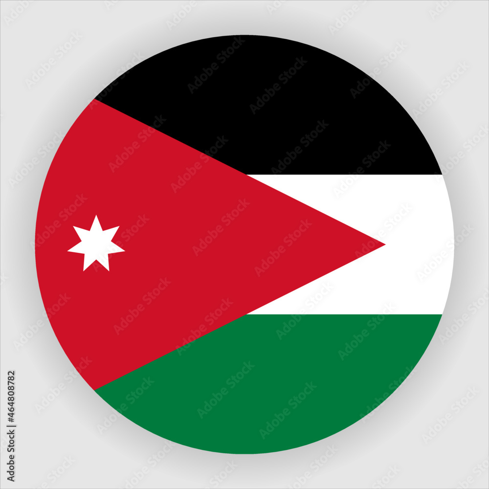 Jordan Flat Rounded Country Flag button Icon Jordan Flat Rounded Country Flag button Icon