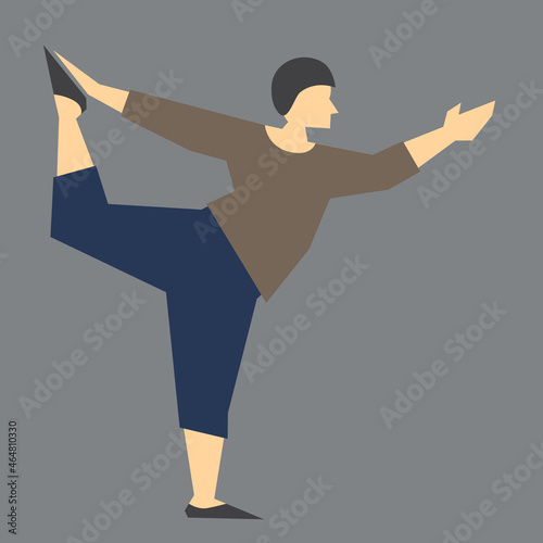 yoga woman flat design