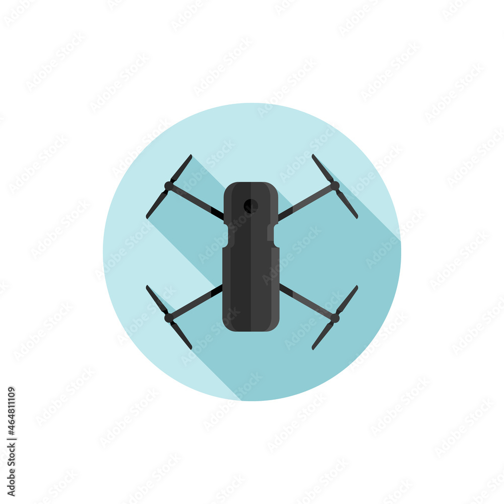 Vector flat design icon drone. Vector illustration Stock Vector | Adobe ...