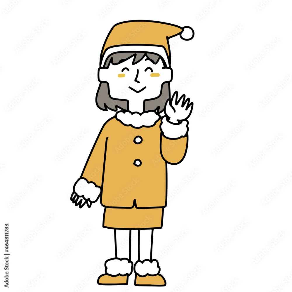 サンタのコスプレをしている女性
サンタのコスプレをしている女性