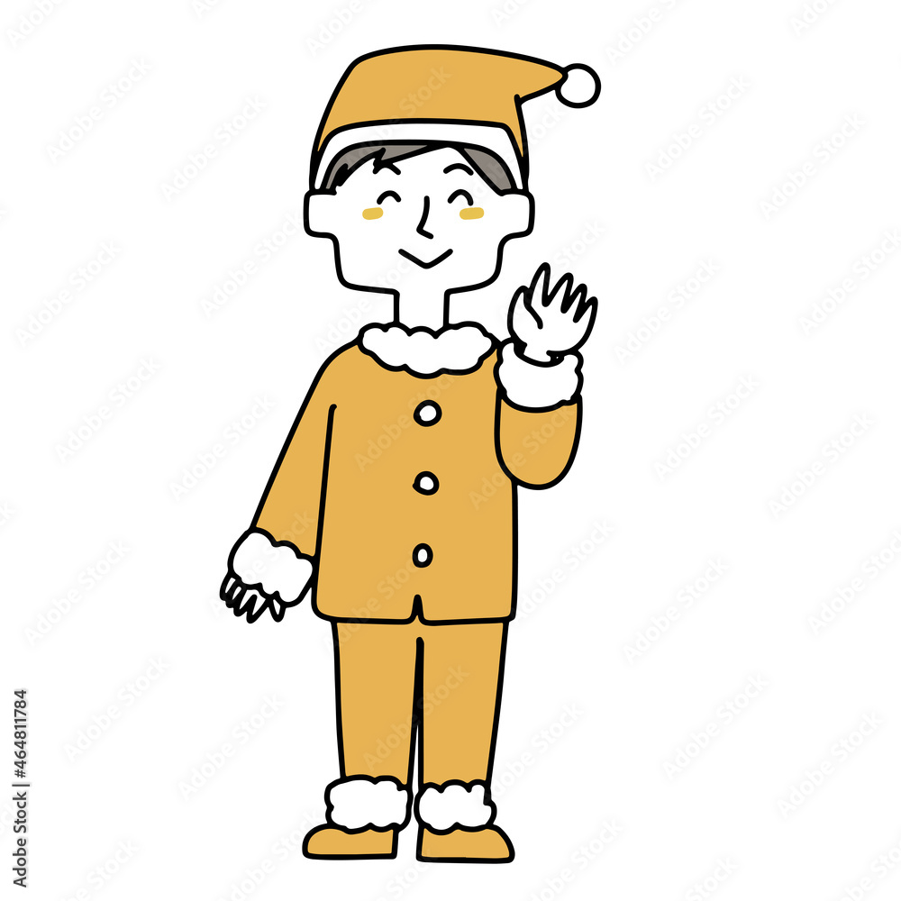 サンタのコスプレをしている男性 サンタのコスプレをしている男性