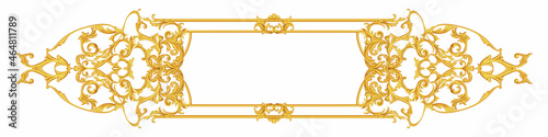 Golden decorative element in Baroque style