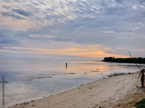 sunrise on a Caribbean beach in Cuba