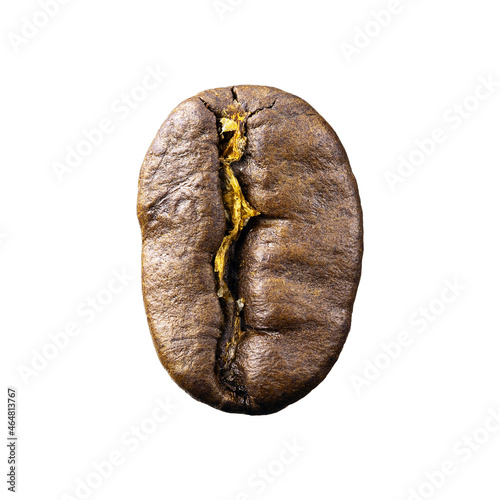 Roasted coffee bean isolated on white background