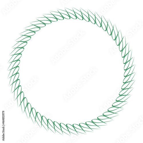 green round vector frame - circle banner on white background 