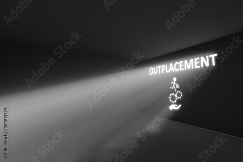 OUTPLACEMENT rays volume light concept 3d illustration photo