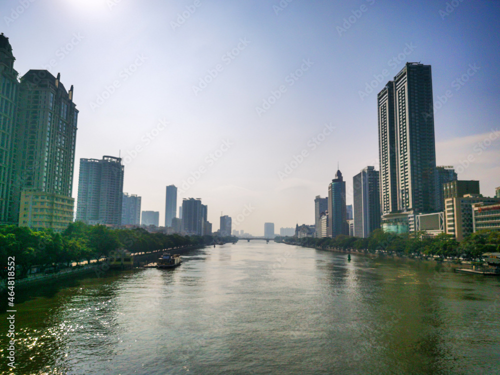 Guangzhou 广州 Canton Canton city center center Pearl river cityscape