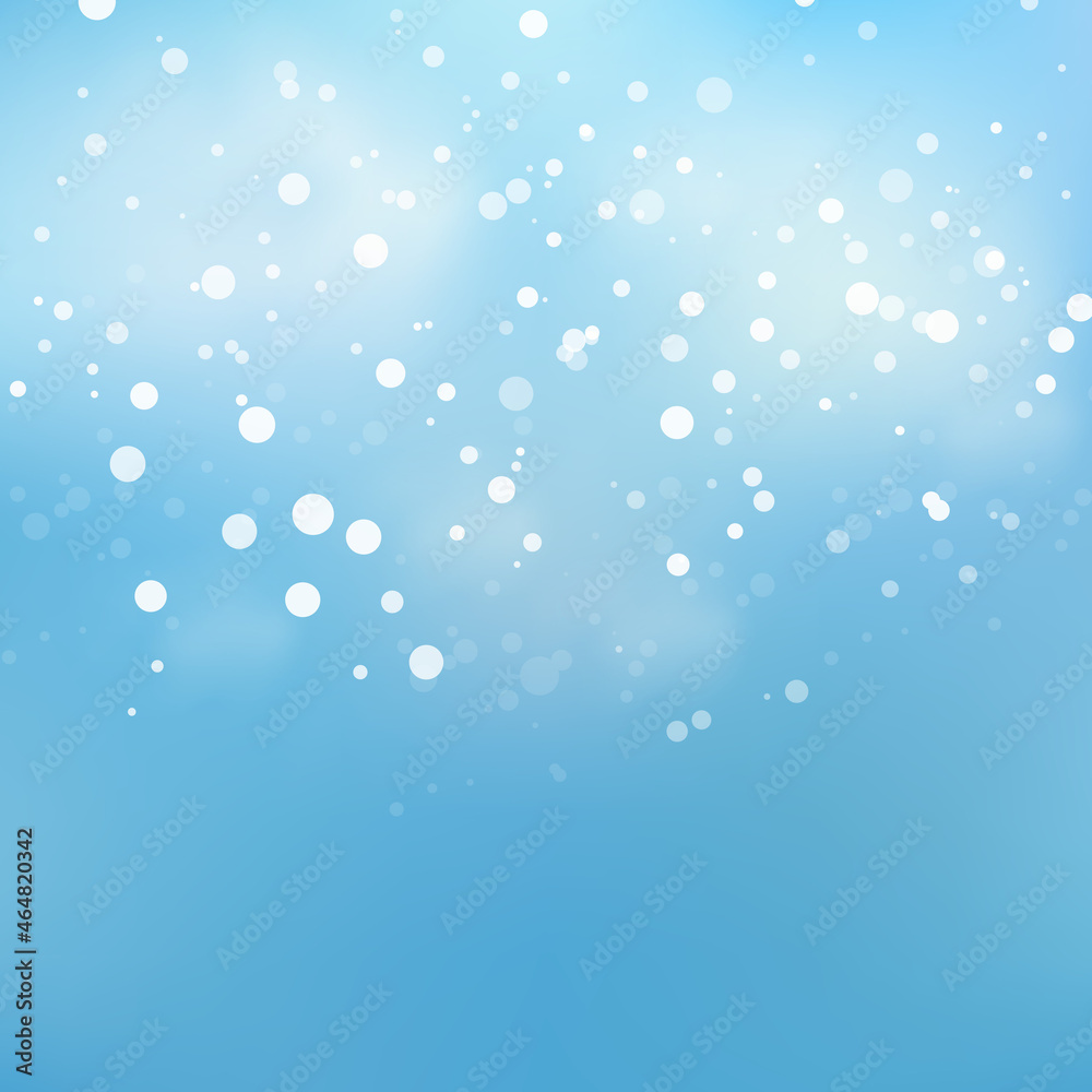 Merry christmas and happy new year greeting card with copyspace. Snow background. Winter fairytale. Eps 10
