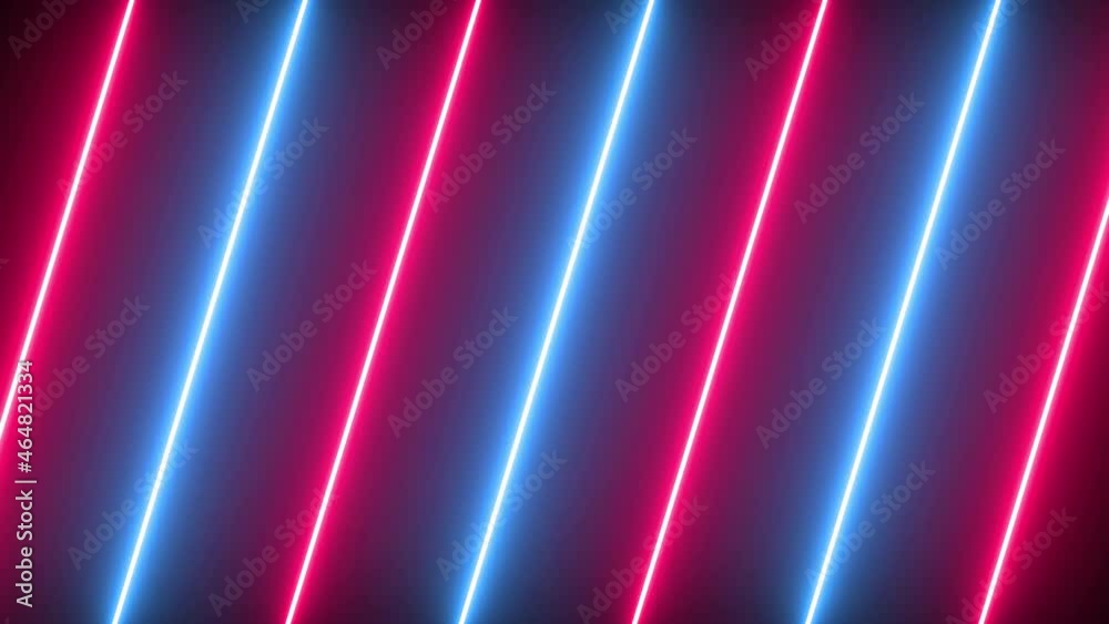 Blue and red neon laser lines abstract futuristic motion background ...