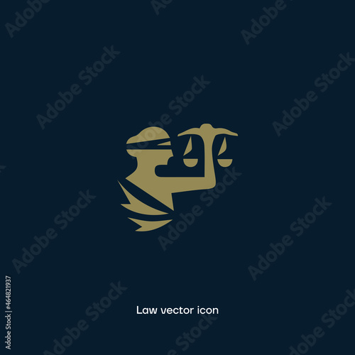 Law, justice vector icon,logo. Premium quality.
