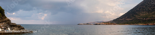 beautiful panoramic view of the bay near Bali on the island of Crete, horizontal