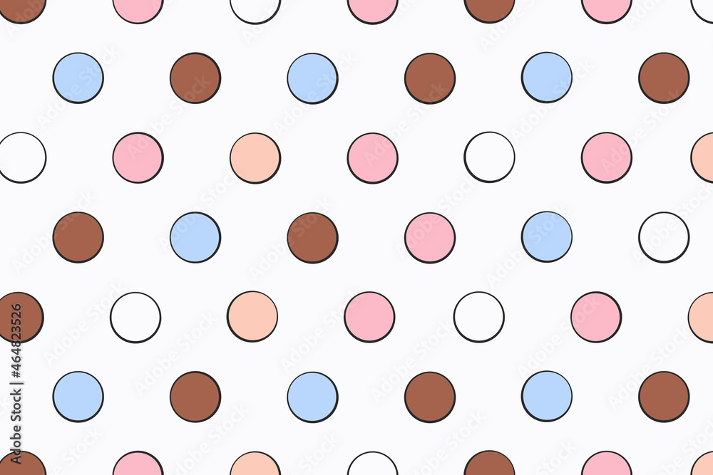 polka dots pattern, colorful dots, colorful  polka dot background