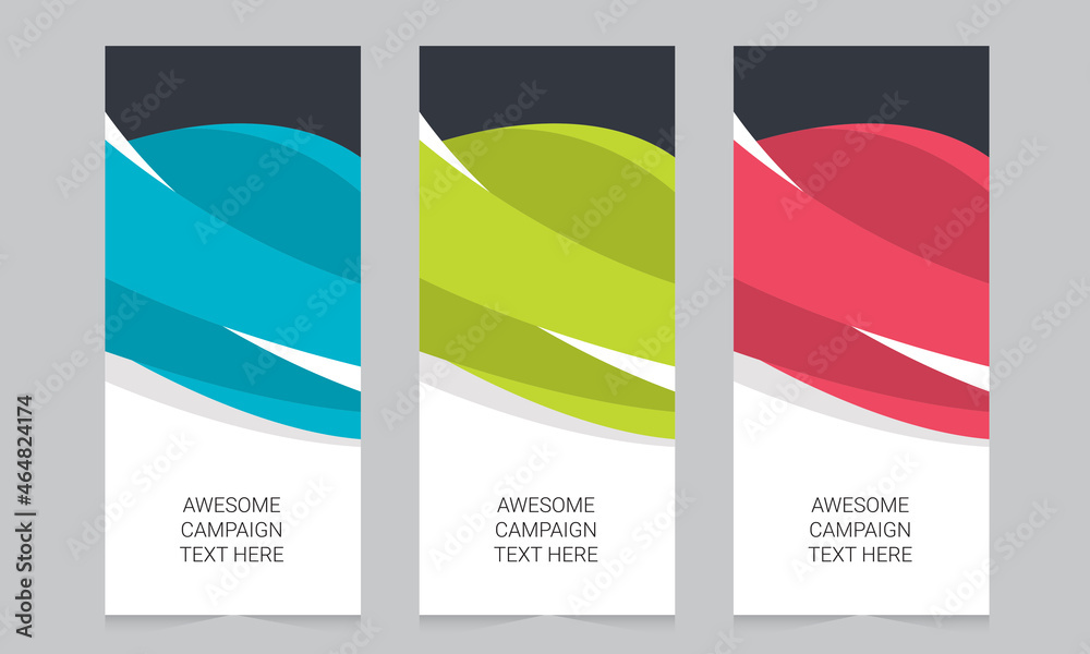 Roll up banner vector template